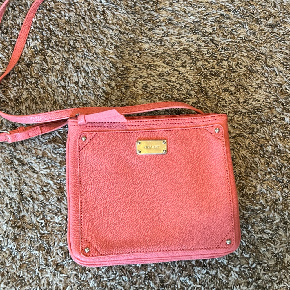 Nine West Pink Crossbody Bag with Gold Hardware